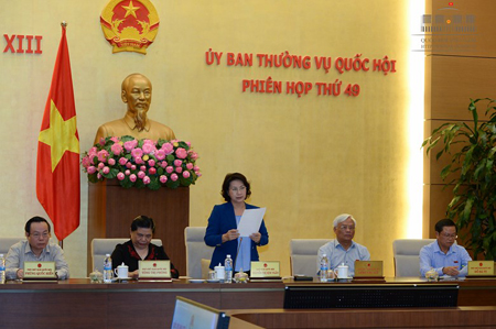 Chủ tịch Quốc hội Nguyễn Thị Kim Ngân phát biểu bế mạc phiên họp thứ 49.